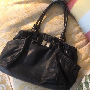 Ferragamo brown leather handbag